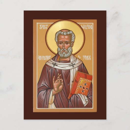 Saint Wilfred of York Prayer Card Briefkaart (Voorkant)