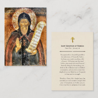Saint Xenophon of Robeika Orthodox Prayer Card Plaatskaartje