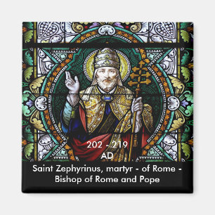 Saint Zephyrinus, Martyr en Pope - Magnet