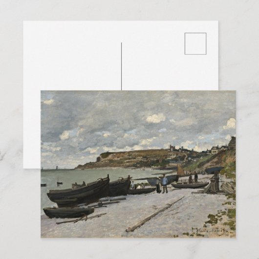 Sainte-Adresse van Monet - Boats Zee Cloudy Sky Briefkaart (Voorkant / Achterkant)