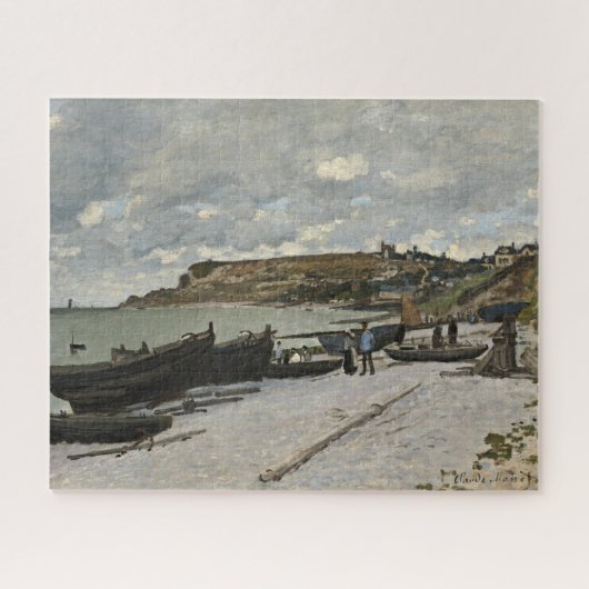 Sainte-Adresse van Monet - Boats Zee Cloudy Sky Legpuzzel (Horizontaal)