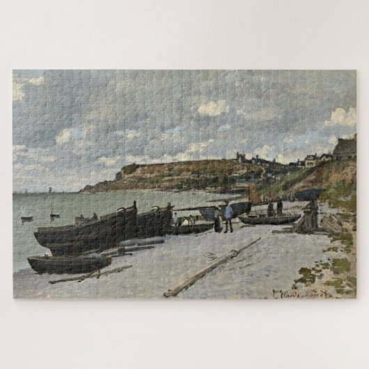 Sainte-Adresse van Monet - Boats Zee Cloudy Sky Legpuzzel (Horizontaal)