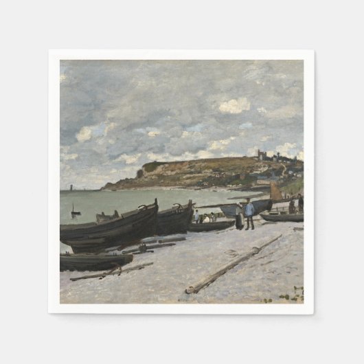 Sainte-Adresse van Monet - Boats Zee Cloudy Sky Servet (Voorkant)