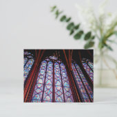 Sainte-Chapelle gekleurd glas in Parijs Foto Briefkaart (Staand voorkant)