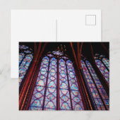 Sainte-Chapelle gekleurd glas in Parijs Foto Briefkaart (Voorkant / Achterkant)
