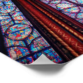 Sainte-Chapelle gekleurd glas in Parijs Foto Poster (Hoek)