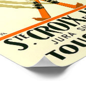 Sainte Croix Les Rass Zwitserland Vintage Travel Poster (Hoek)