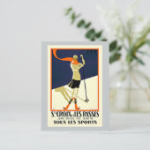 Sainte Croix Les Rassen Ski Sportreizen Briefkaart (Staand voorkant)