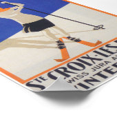 Sainte Croix Zwitserland  Ski Poster (Hoek)