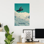 Sainte Foy Tarentaise Snowboarden Reisposter Poster (Thuiskantoor)