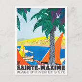 Sainte Maxime France vintage-reis Briefkaart (Voorkant)