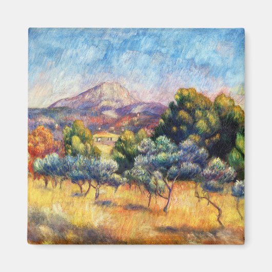 Sainte-Victoire Mountain van Pierre-Auguste Renoir Magneet (Voorkant)