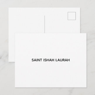#SAINTISHAHLAURAH T-shirt Briefkaart