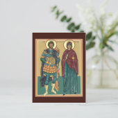 Saints Anastasia and Chrysogonus Prayer Card Briefkaart (Staand voorkant)