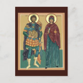 Saints Anastasia and Chrysogonus Prayer Card Briefkaart (Voorkant)