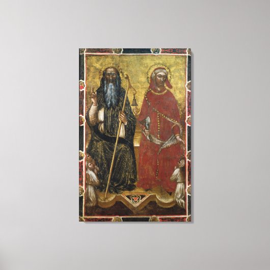 Saints Anthony Abbot en Eligius - Schildproces Canvas Afdruk (Voorkant)