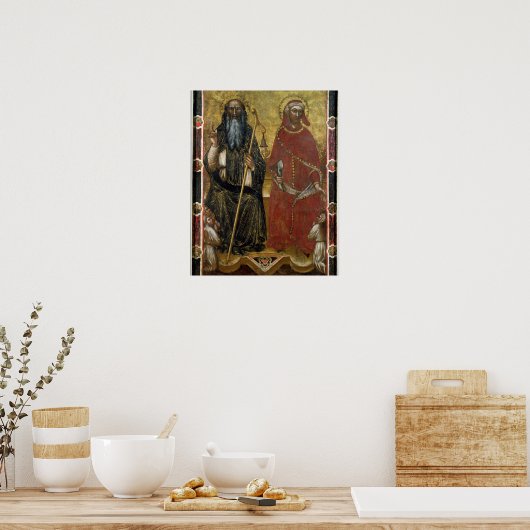 Saints Anthony Abbot en Eligius - Schildproces Poster (Keuken)
