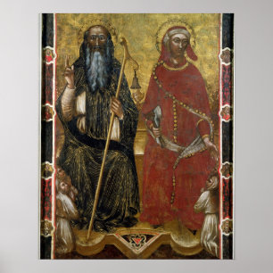 Saints Anthony Abbot en Eligius - Schildproces Poster