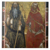 Saints Anthony Abbot en Eligius - Schildproces Tegeltje (Voorkant)