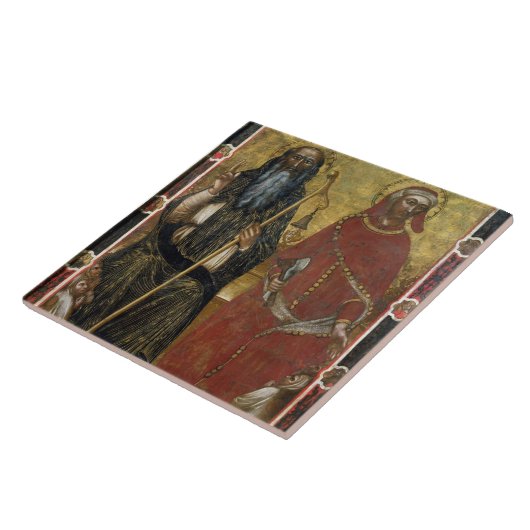 Saints Anthony Abbot en Eligius - Schildproces Tegeltje (Zijkant)