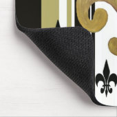 Saints Black en Gold Fleur de lis Muismat (Hoek)