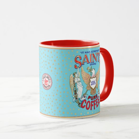 Saints Fabled Coffee Label Mok · Keramisch 11 oz. (Voorkant rechts)