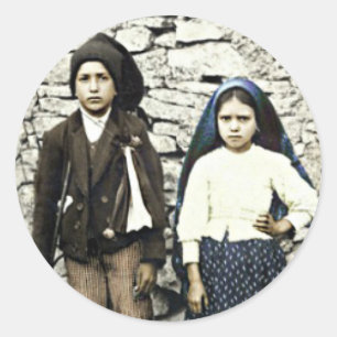 Saints Francisco & Jacinta Marto Canonization Ronde Sticker