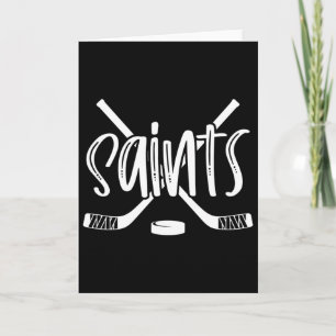Saints Hockey Team Mascot School Spirit Game Night Kaart