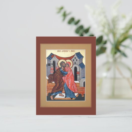 Saints Joachim and Anna Prayer Card Briefkaart (Staand voorkant)