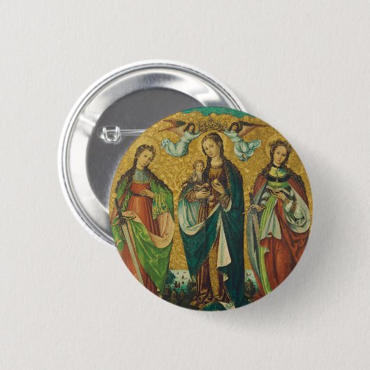 Saints Perpetua en Felicity Ronde Button 5,7 Cm (Voorkant /achterkant)