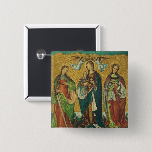 Saints Perpetua en Felicity Vierkante Button 5,1 Cm (Voorkant /achterkant)