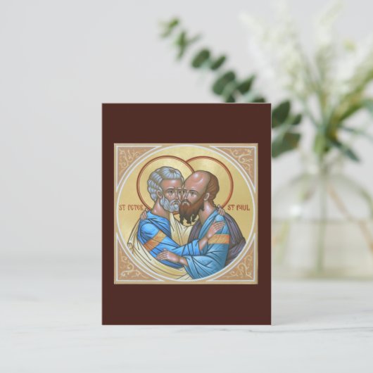 Saints Peter en Paul Prayer Card Briefkaart (Staand voorkant)