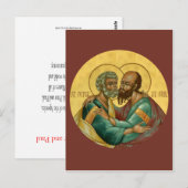 Saints Peter en Paul Prayer Card Briefkaart (Voorkant / Achterkant)