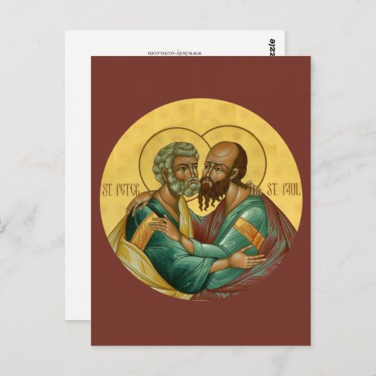 Saints Peter en Paul Prayer Card Briefkaart (Voorkant / Achterkant)