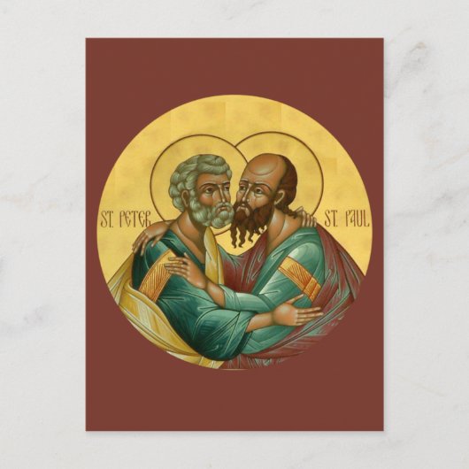 Saints Peter en Paul Prayer Card Briefkaart (Voorkant)