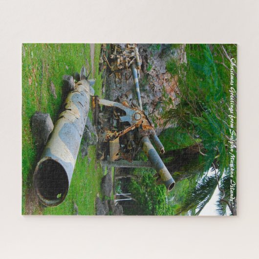 Saipan Mariana Islands.kerstbegroeten Legpuzzel (Horizontaal)