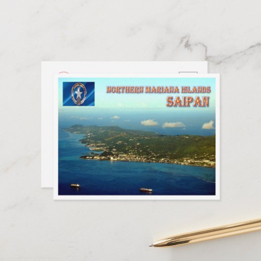 Saipan - Noordelijke Marianen - Briefkaart (Voorkant / Achterkant in situ)