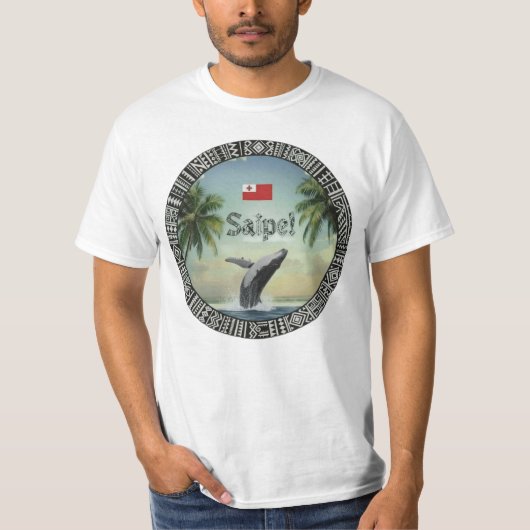 Saipe Tonga Eua walvis off grid Pacifisch eiland T-shirt (Voorkant)
