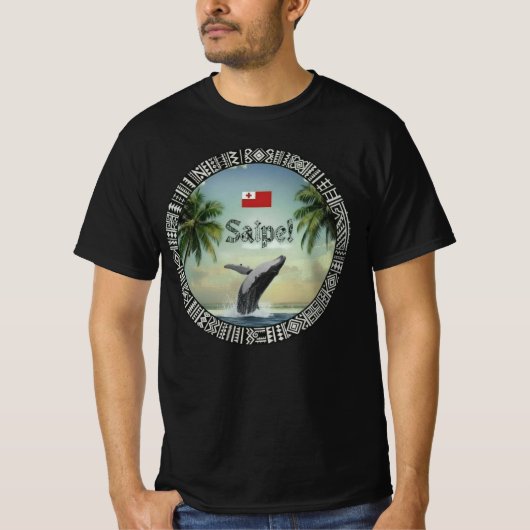 Saipe Tonga Eua walvis off grid Pacifisch eiland T-shirt (Voorkant)