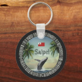 Saipe Tonga Eua walvis tropisch pacifisch eiland Sleutelhanger (Voorkant)