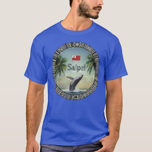 Saipe Tonga Eua whale off grid Pacific island T-shirt (Voorkant)