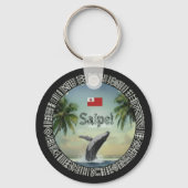 Saipe Tonga Eua whale tropical pacific island Sleutelhanger (Voorkant)