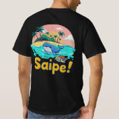 Saipe Tonga Off grid Pacific island whale turtle T-shirt (Achterkant)