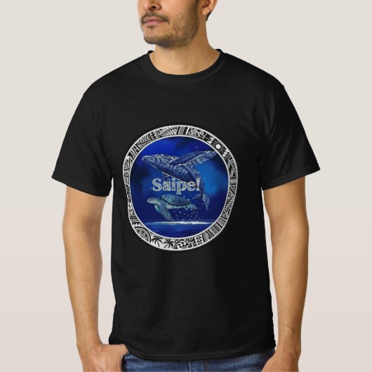 Saipe Tonga Off grid Pacifisch eiland walvis schil T-shirt (Voorkant)