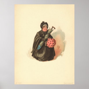 Sairy Gamp door Kyd uit Martin Chuzzlewit Poster