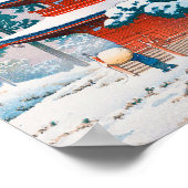 Saishoin Temple in Snow, Hasui Kawase, Woodcut Poster (Hoek)