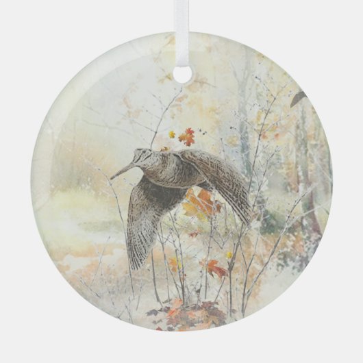 Saison de chasse à la bécasse glas ornament (Voorkant)