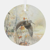 Saison de chasse à la bécasse glas ornament (Achterkant)