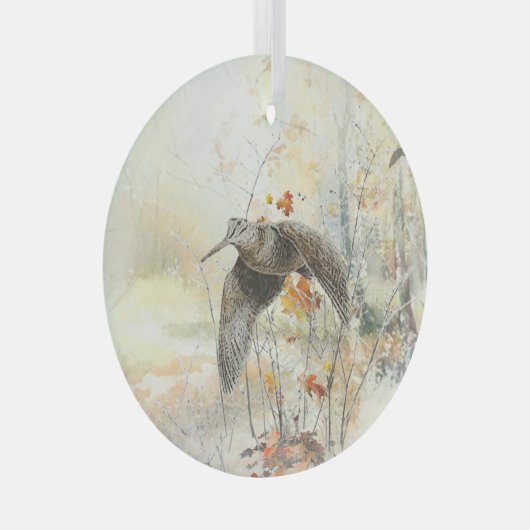 Saison de chasse à la bécasse glas ornament (Voorkant Rechts)