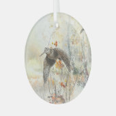 Saison de chasse à la bécasse glas ornament (Voorkant links)